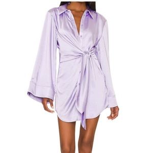 Song of Style Marta Satin Dress in Lavender Women's Size XS NWT *Read*